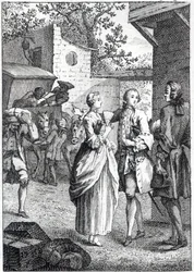 Rencontre du Chevalier Des Grieux et de Manon, scène de 